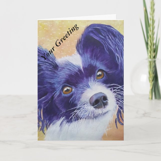 Papillon Dog Card (Front)