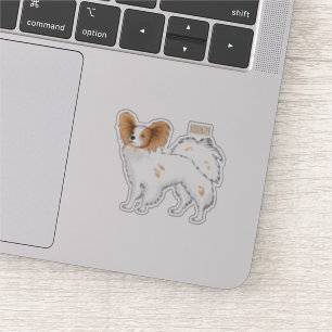 Papillon dog cartoon illustration