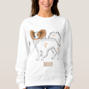 Papillon dog cartoon illustration sweatshirt