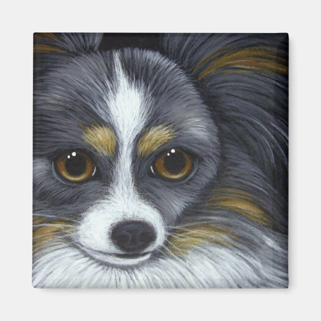 PAPILLON DOG Magnet (Front)