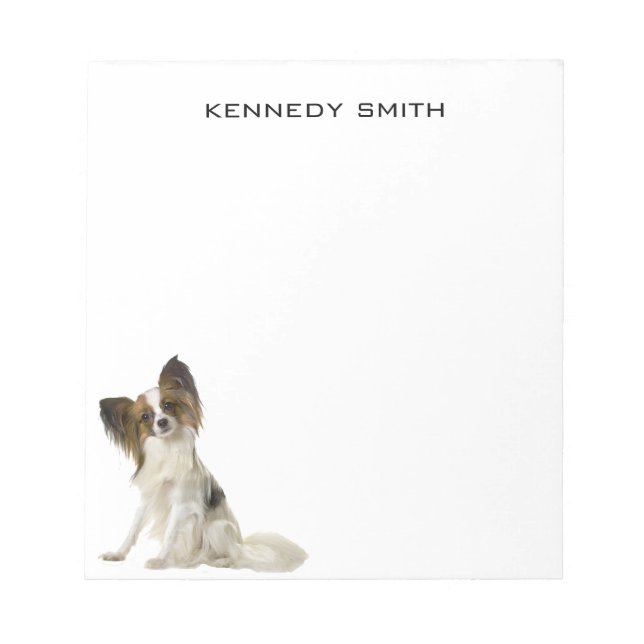 Papillon Dog Notepad (Front)