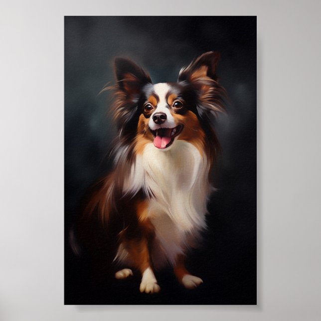 Papillon dog poster (Front)