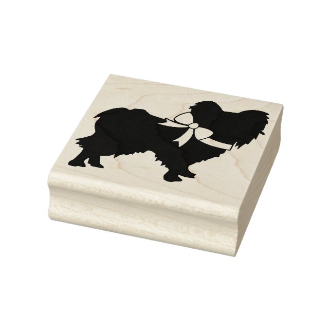 Papillon Dog Puppy Rubber Stamp (Stamp)