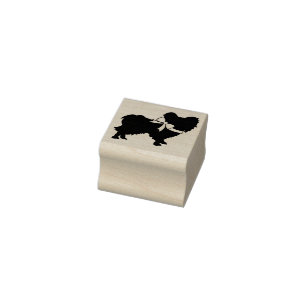 Papillon Dog Puppy Rubber Stamp