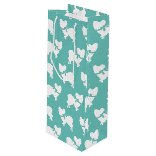 Papillon Dog Puppy Wine Gift Bag