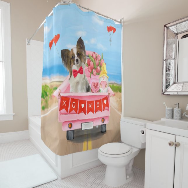 Papillon Dog Valentine's Day Truck Throw (In Situ)
