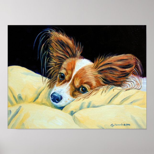 Papillon Dog Wall Print (Front)