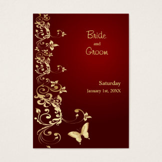 Papillon d'or Sauvez la date pour les Mariages