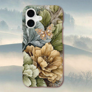 Papillon doré & Fleurs d'automne