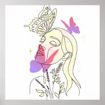 Papillon Dream - Poster artistique mural