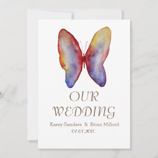 Papillon, Élégante invitation de mariage