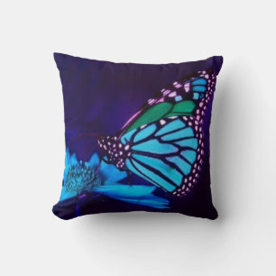 Papillon en Coussin bleu clair