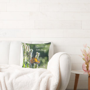 Papillon et Coussin d'abeille (16 po)