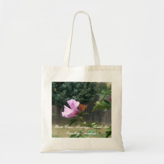 Papillon et Rose de Sharon Sac fourre-tout