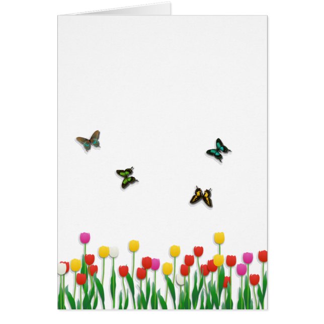 Papillon et tulipes (Devant)