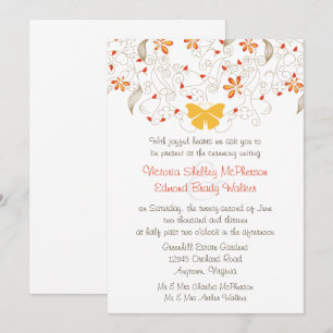 Papillon Faire-part de mariage