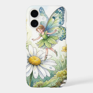 Papillon Fée Dans un Jardin de Pâquerettes