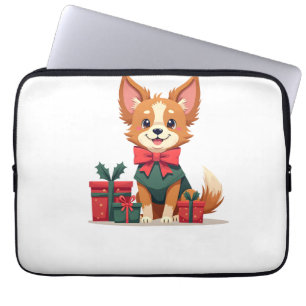 Papillon Festive Bow Laptop Sleeve