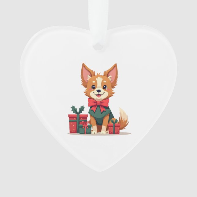 Papillon Festive Bow Ornament (Front)