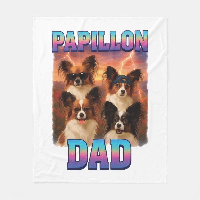 Papillon Fleece Blanket (Front)