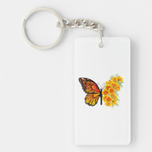Papillon Fleur avec Pavot de Californie Jaune