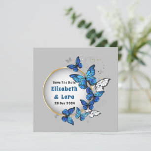Papillon floral Carte d'invitation