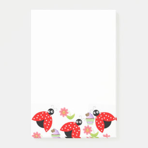 Papillon floral Cupcake Post-it Notes