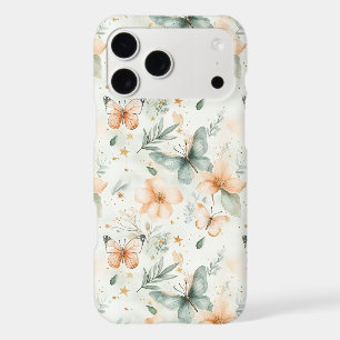 Papillon floral de printemps à l'aquarelle