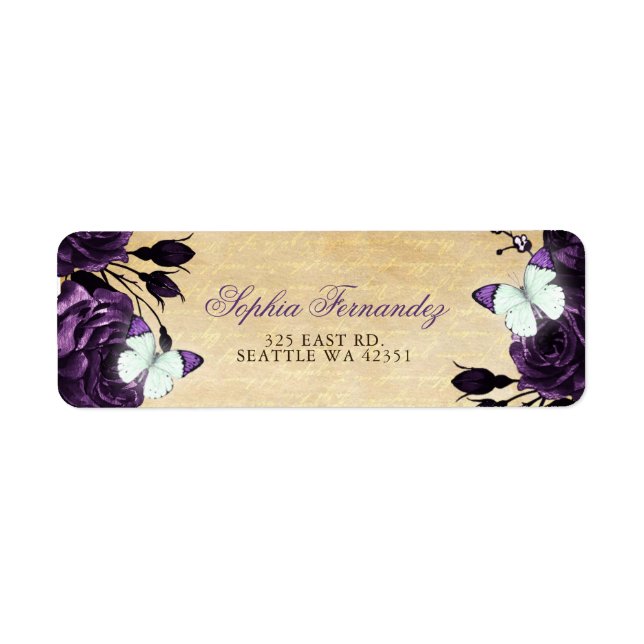 Papillon floral Vintage rustique (Devant)