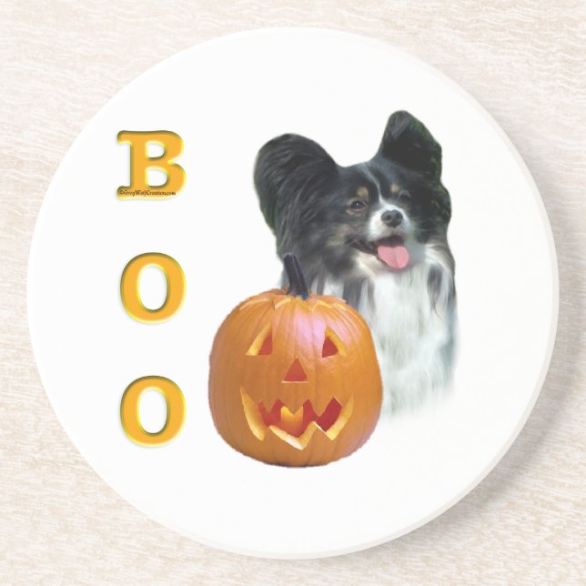 Papillon Halloween BOO Coaster (Front)