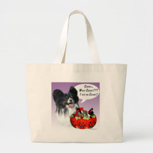 Papillon Halloween Candy Large Tote Bag
