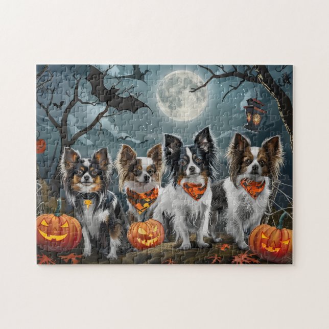 Papillon Halloween Spooky Jigsaw Puzzle (Horizontal)