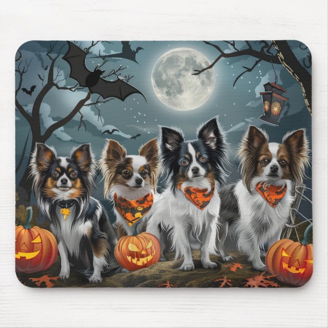 Papillon Halloween Spooky Mouse Pad (Front)