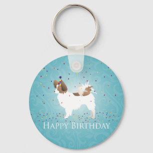 Papillon - Happy Birthday Keychain