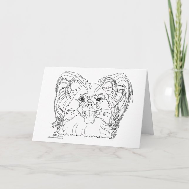 Papillon Head Study  Card (Front)