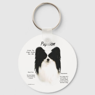 Papillon History Design Keychain
