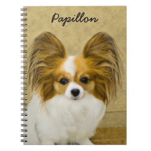 Papillon (Hound Tri) Painting - Original Dog Art Notebook