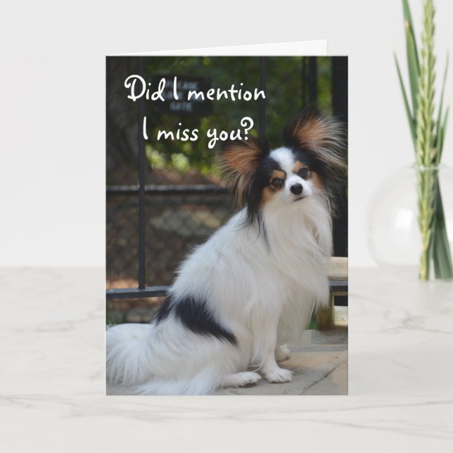 Papillon I Miss You Card (Front)