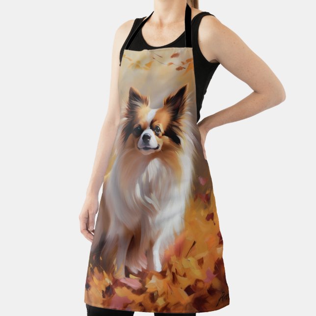 Papillon in Autumn Leaves Fall Inspire  Apron (Insitu)