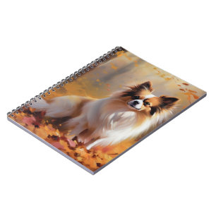 Papillon in Autumn Leaves Fall Inspire Notebook