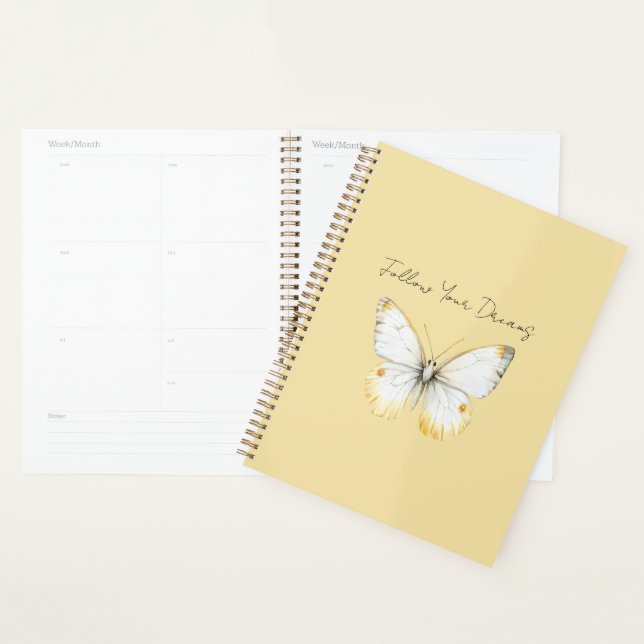 Papillon jaune blanc (Devant avec enveloppe)