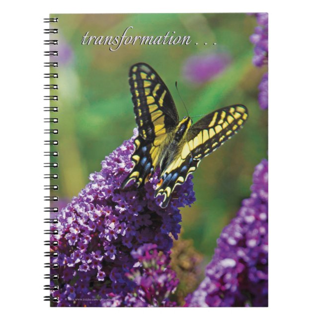 Papillon jaune I - carnet de notes à spirale (Devant)