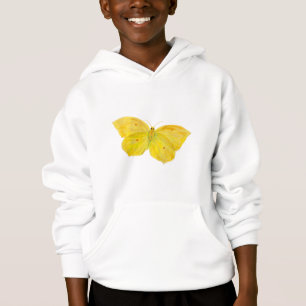 Papillon jaune Volant de pierre de taille commune