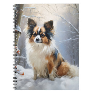 Papillon Let It Snow Christmas Notebook
