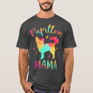 Papillon Mama Colourful Papillon Gifts Dog Mom T-Shirt