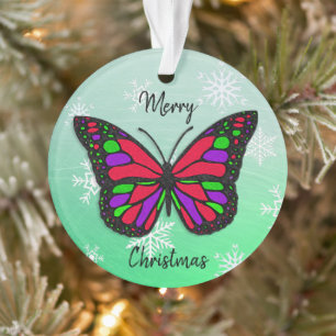 Papillon Message personnel Garde de Noël