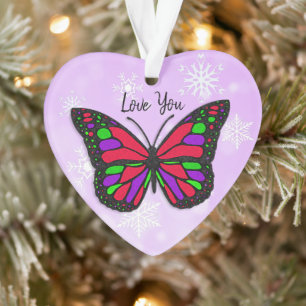 Papillon Message personnel Garde de Noël
