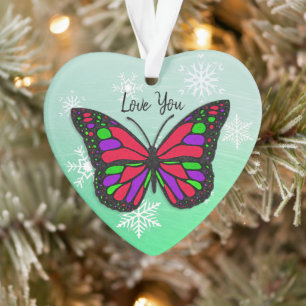 Papillon Message personnel Garde de Noël