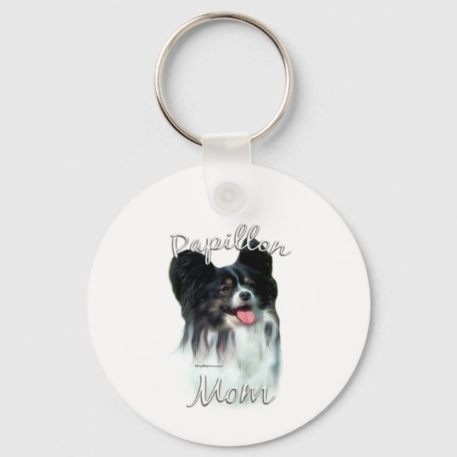 Papillon Mom 2 Keychain (Front)