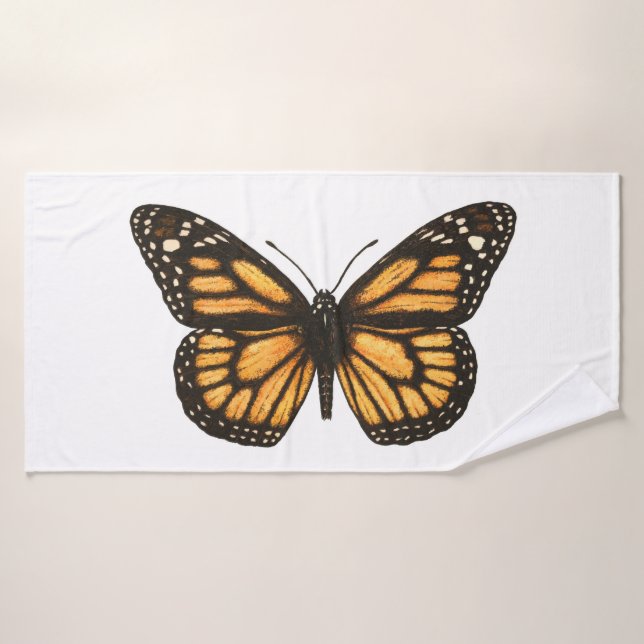 Papillon monarque (Serviette de bain)